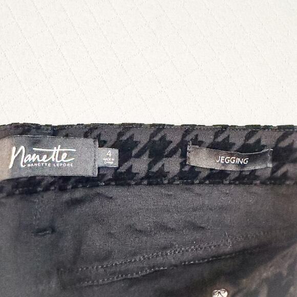 Nanette Lepore Jegging Houndstooth Patterned Denim Jeans Size 4 NWT - Picture 7 of 9
